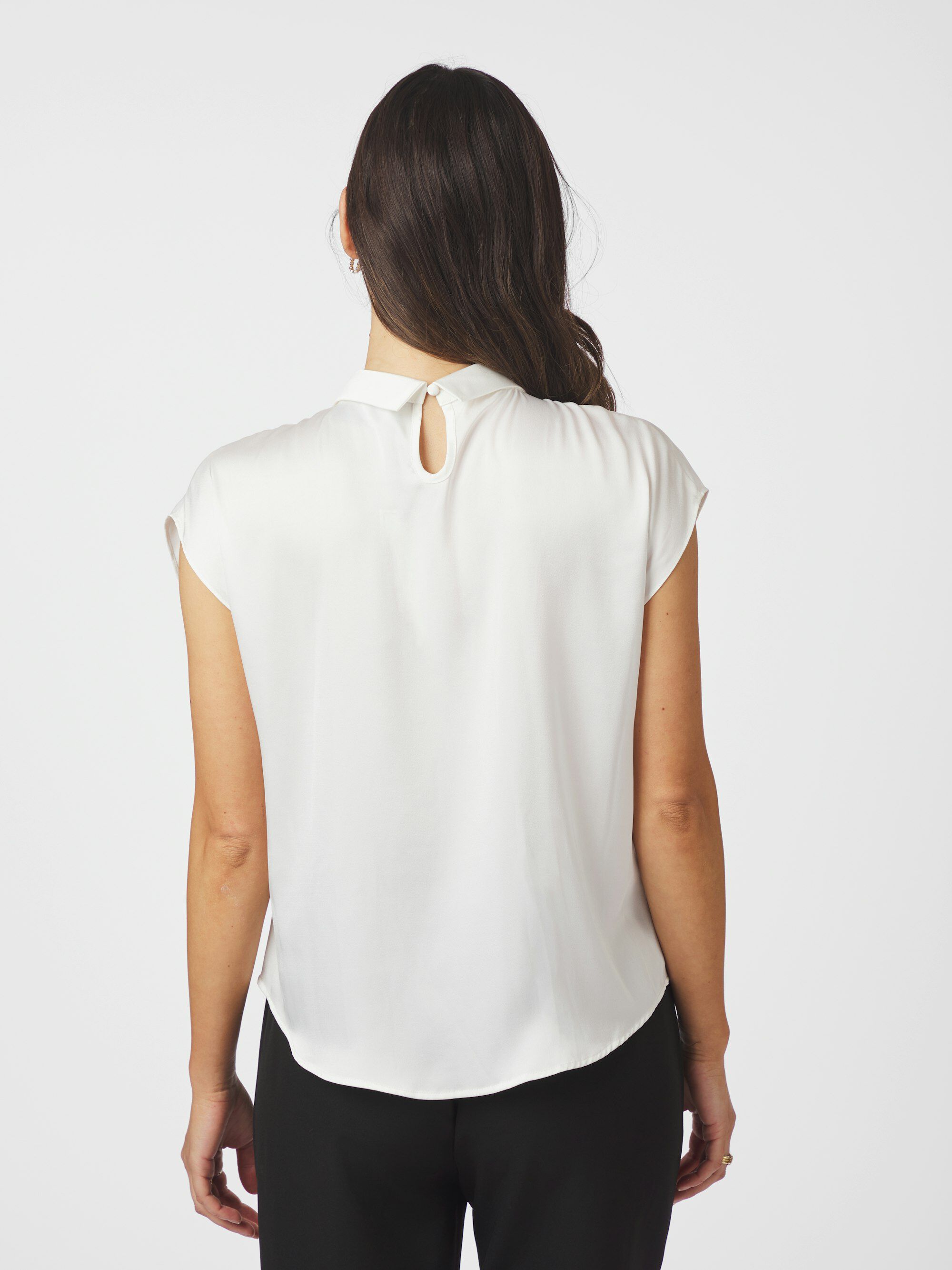 Fleur Drapy Satin Blouse