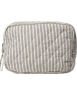 Moira 3 G makeup bag Off White / Black Double Stripe