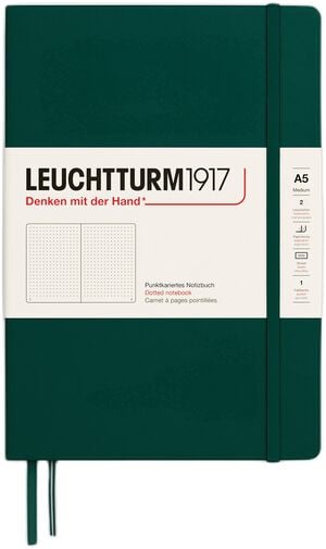 LT1917 Notesbog A5 Prikket HC - Forest Green 367255