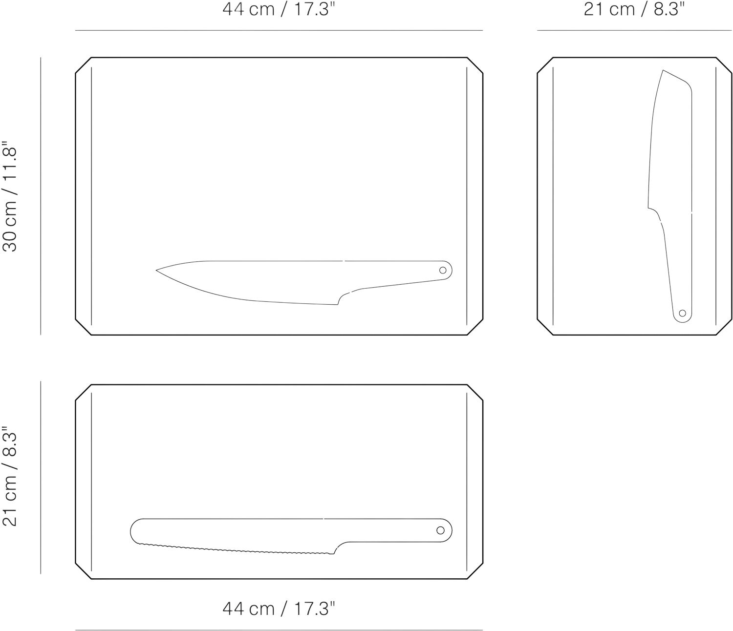 Veark Chopping board Polyd / Marbled / S