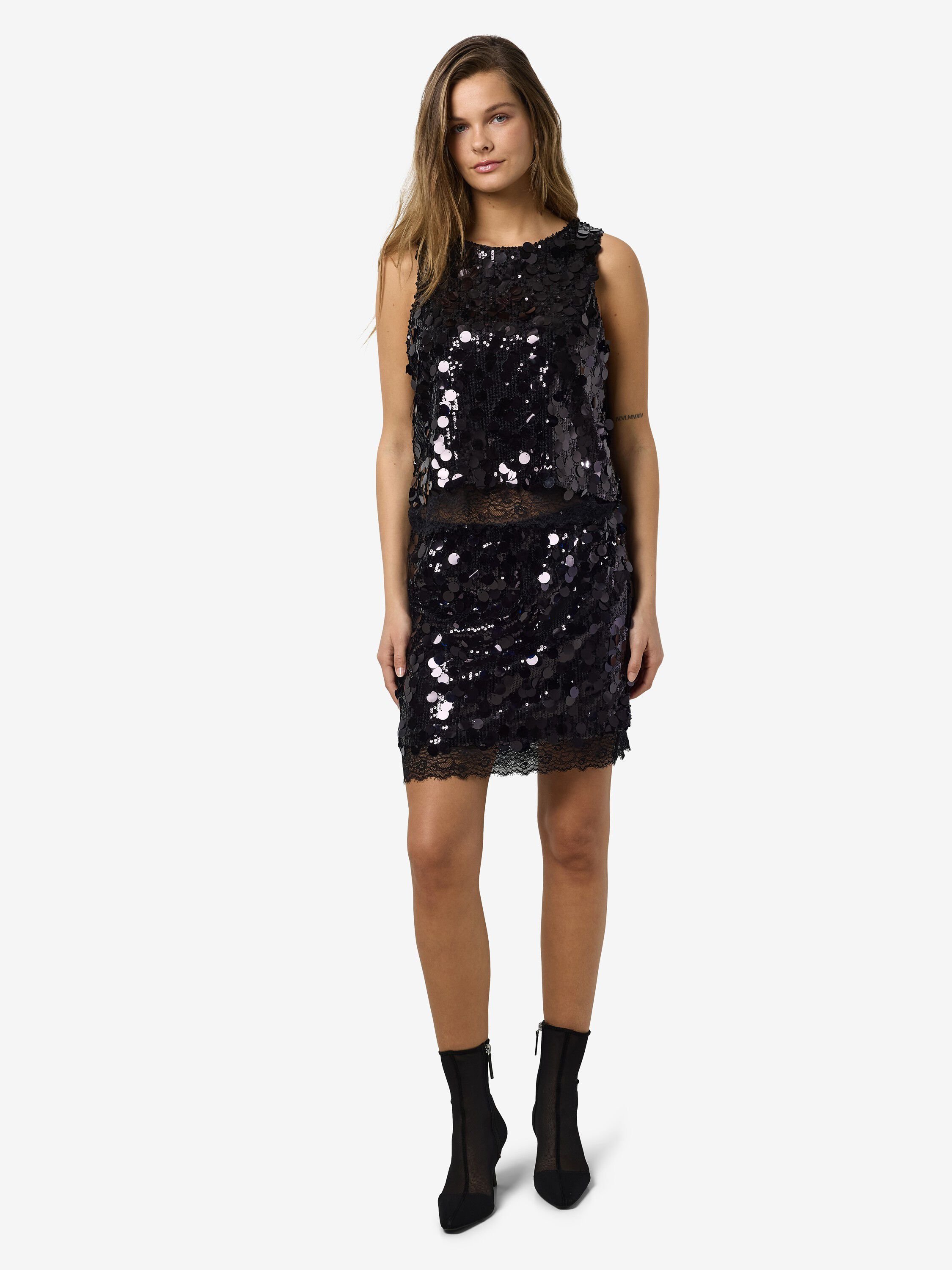 Nmelva Nw Short Sequin Skirt Wvn