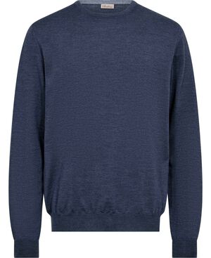 Sweater Knitted Crew Neck With Patch Merino Wool