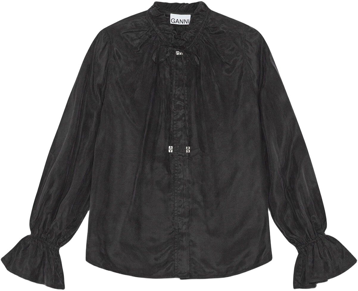 Fluid Cupro Tie String Shirt