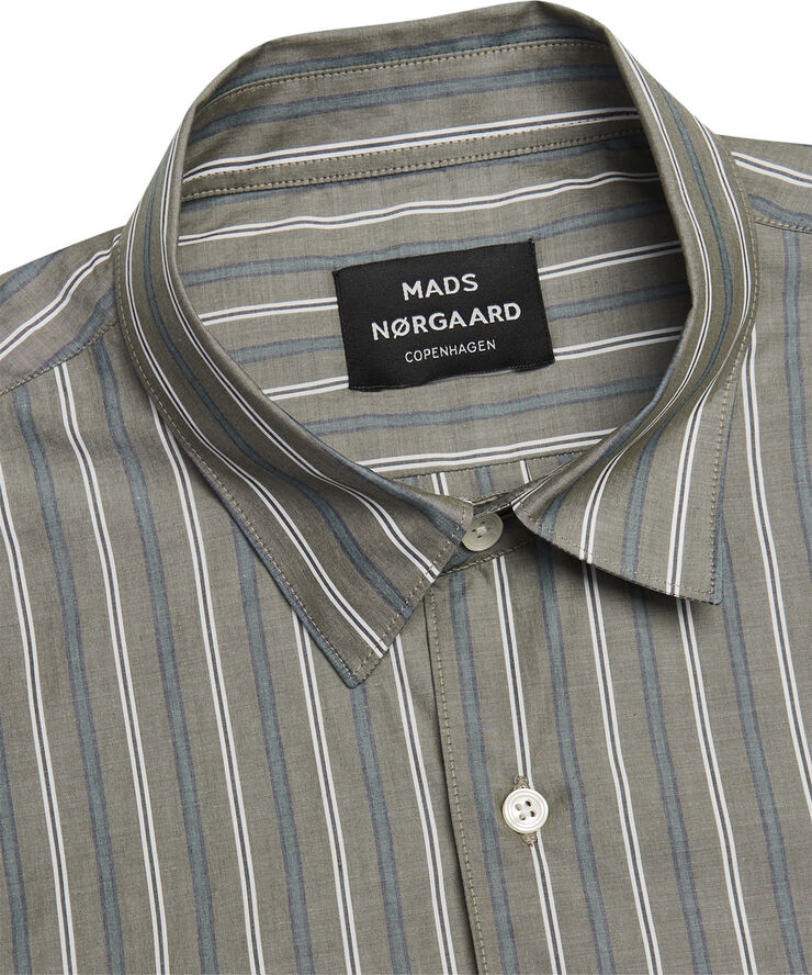 Cotton Poplin Stripe Malte Shirt