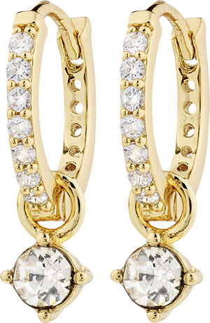 JOA crystal hoop earrings gold-plated