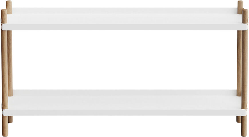 BOLT Shelving 1000 - 2 shelves Oak Natural White