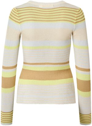 Ribbed stripes knit top - Jacka