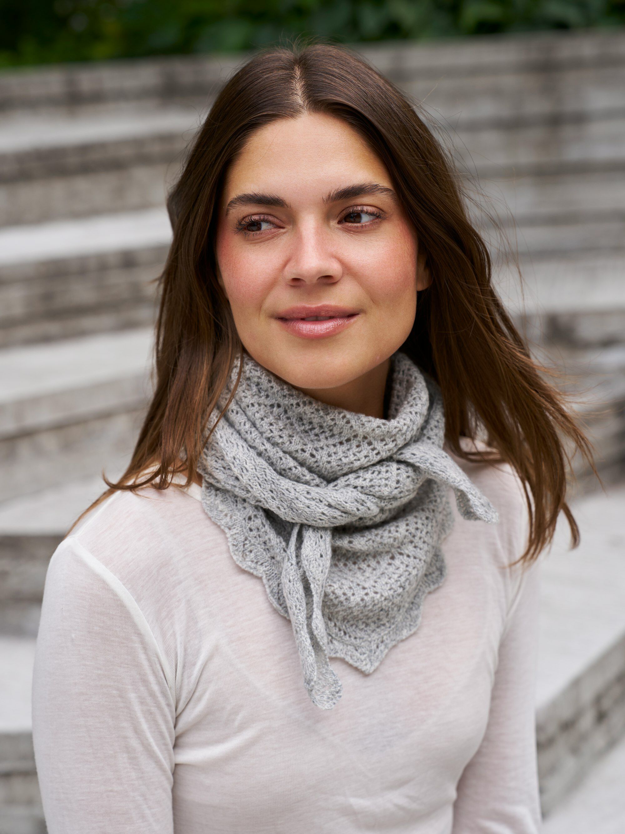 Misty Medium Pointelle Scarf