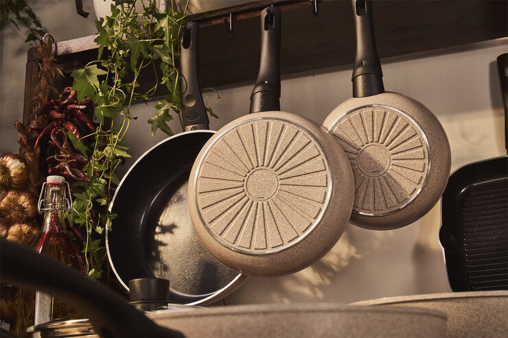 Ledro Stekpanna 28 Beige Rund Aluminum