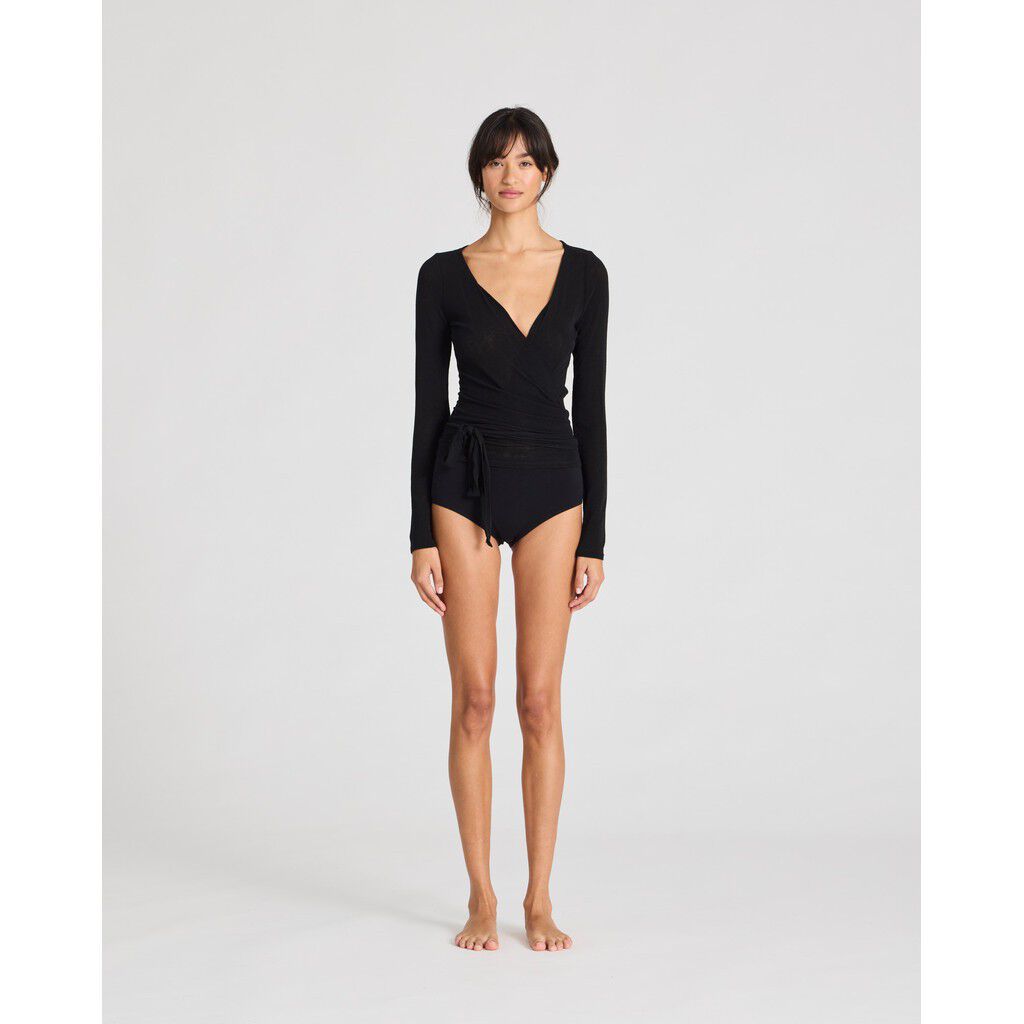 Anne L/S Wool Wrap Top