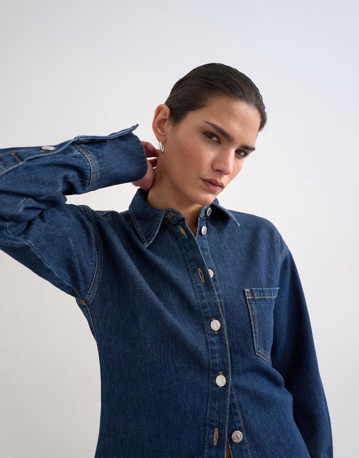 Tssanne Denim Cinch Shirt Dnm