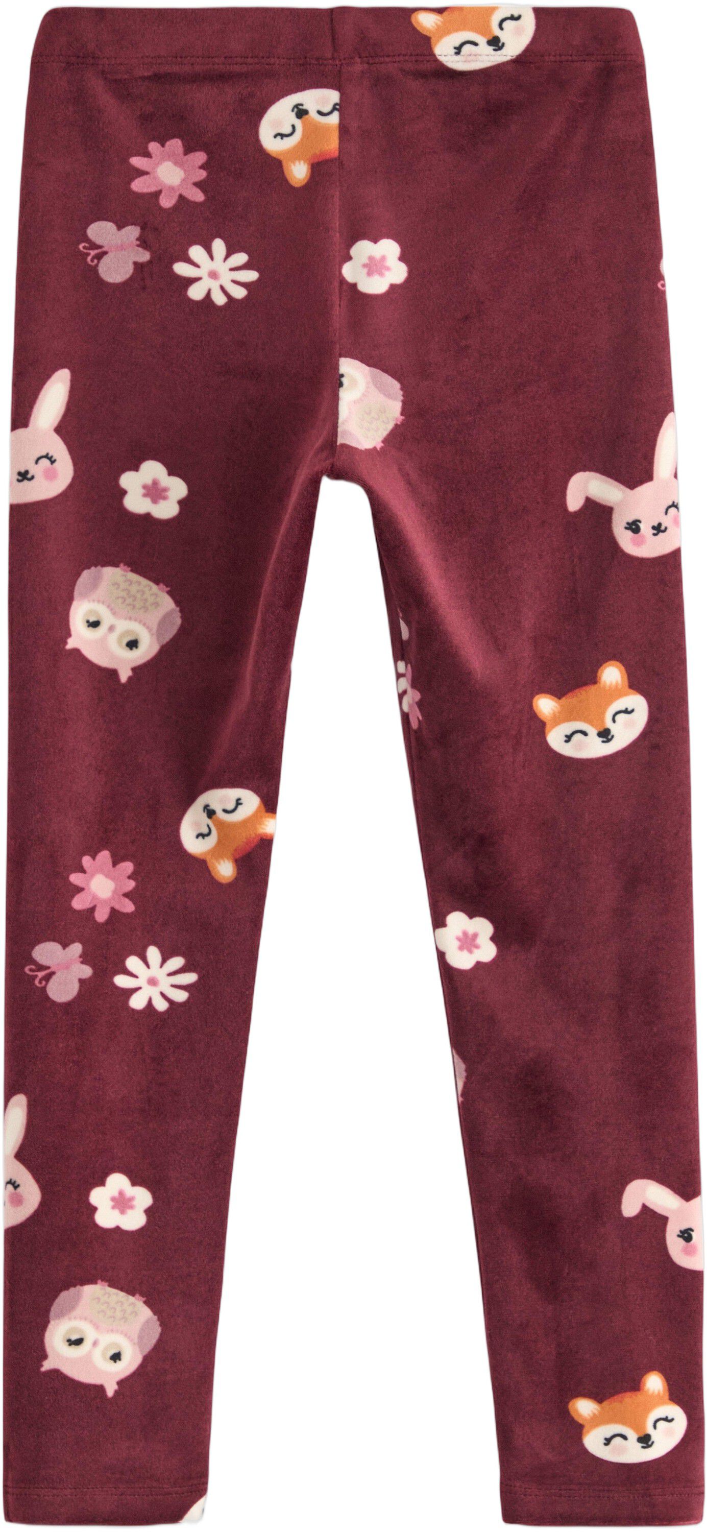 Bl&oslash;de velourleggings med justerbar