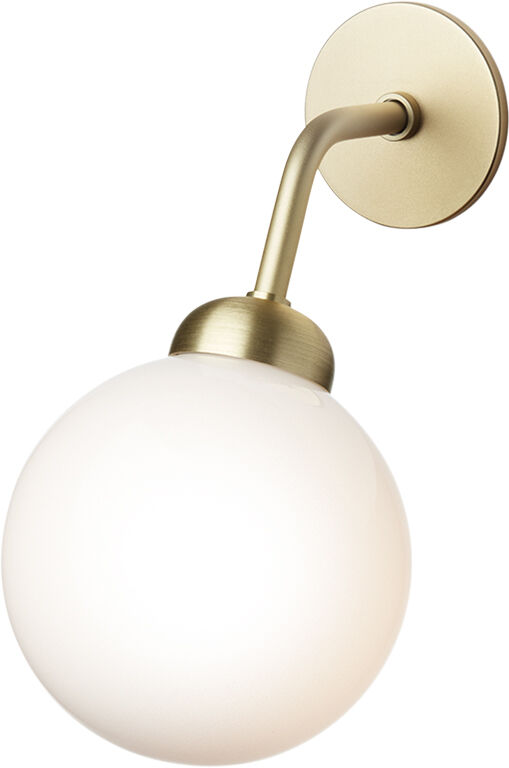 Apiales Wall Hard-wired, brushed brass / opal