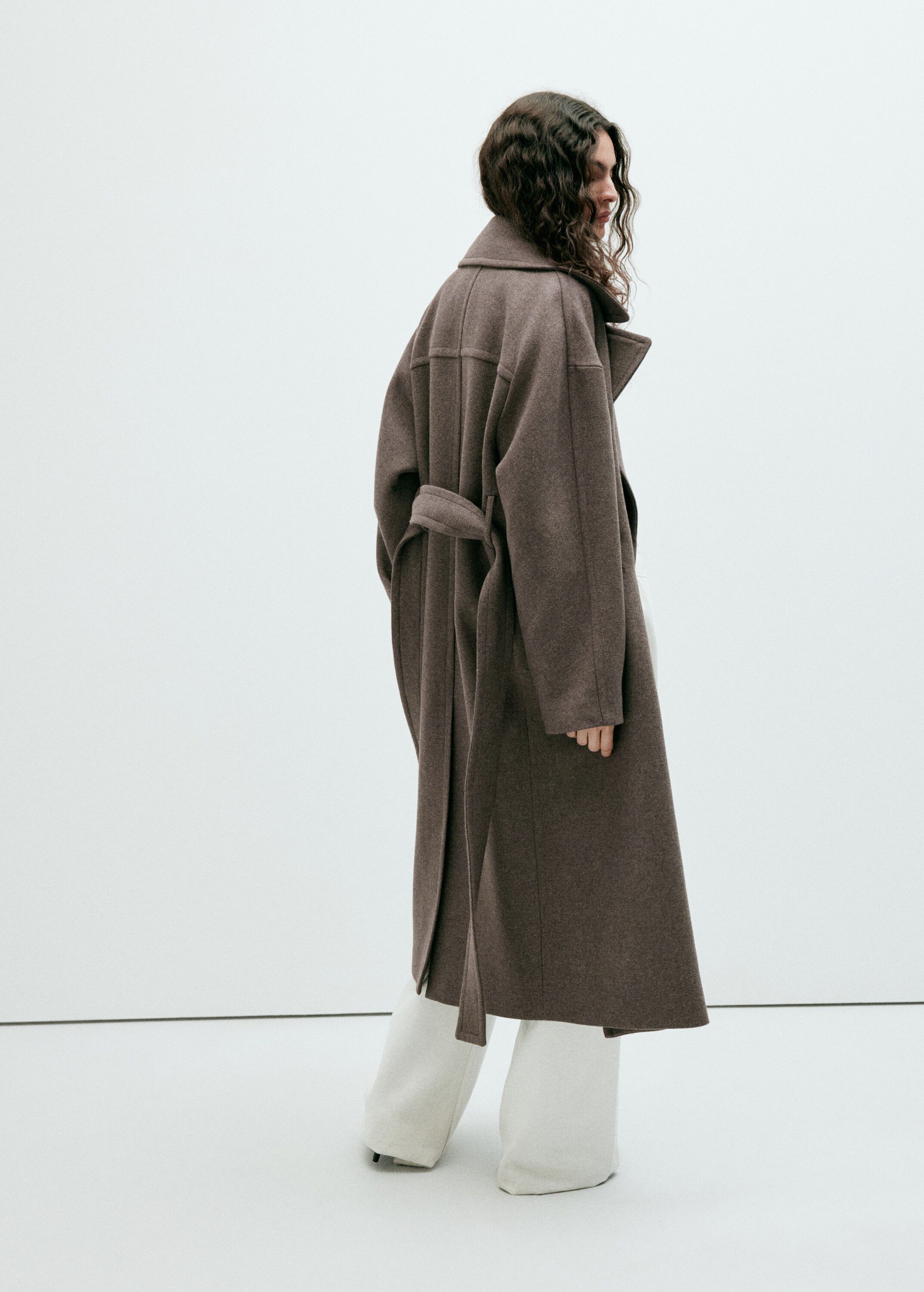 Manteco wool coat with belt