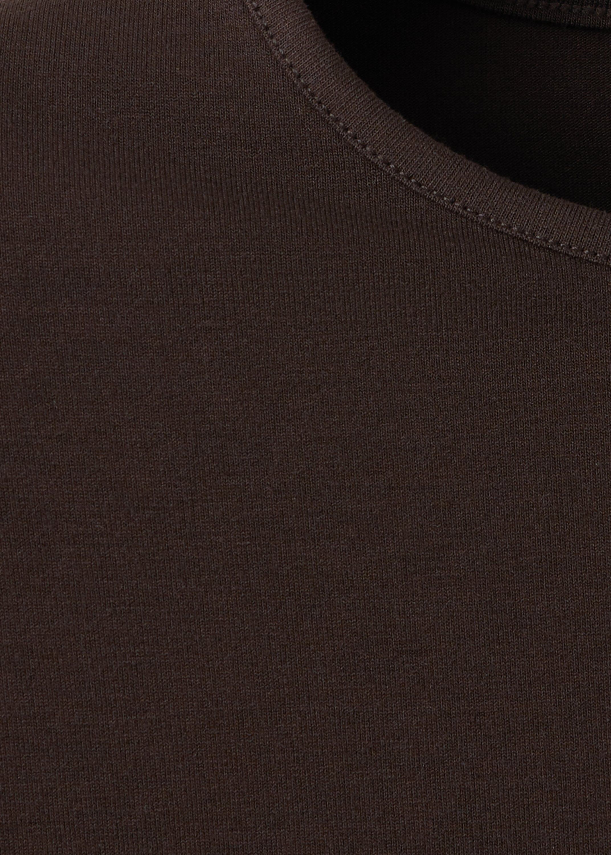 Ribbed T-shirt with scalloped trim