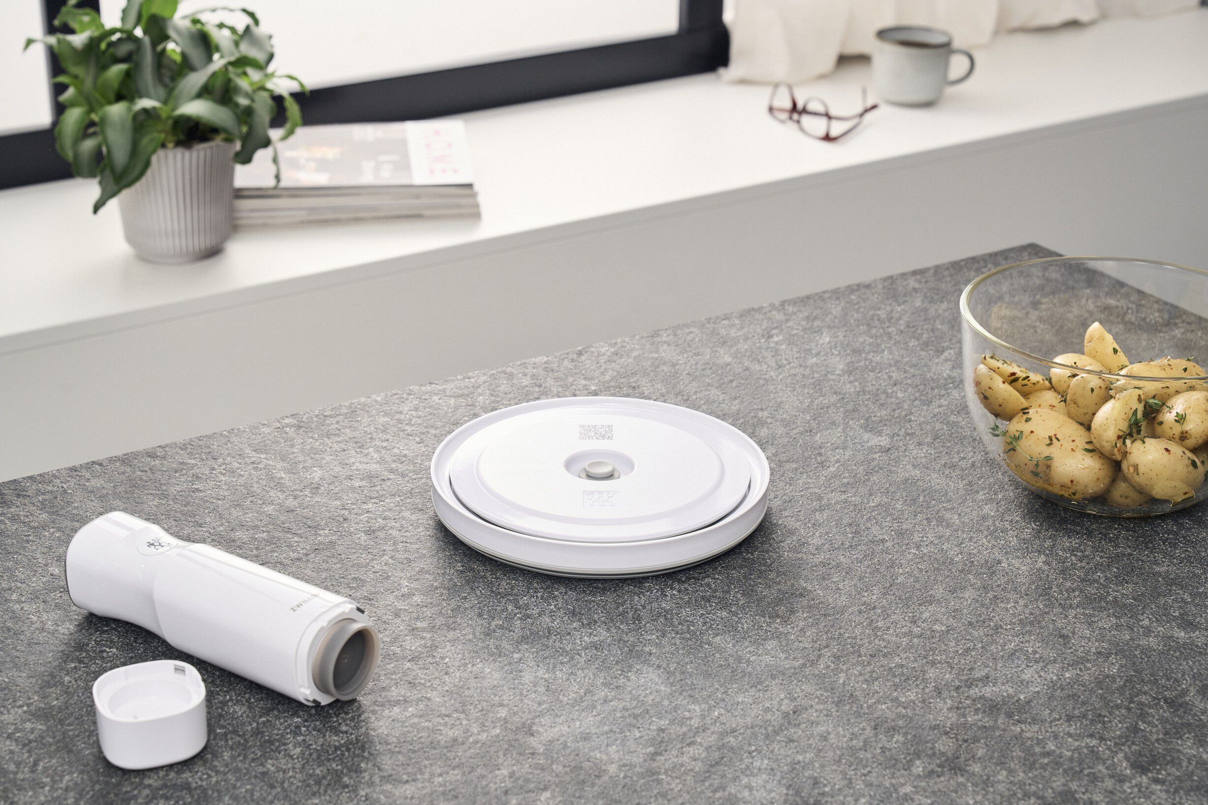 Fresh & Save BOWLS Lock till vakuumsk&aring;l M / 18 cm, Vit