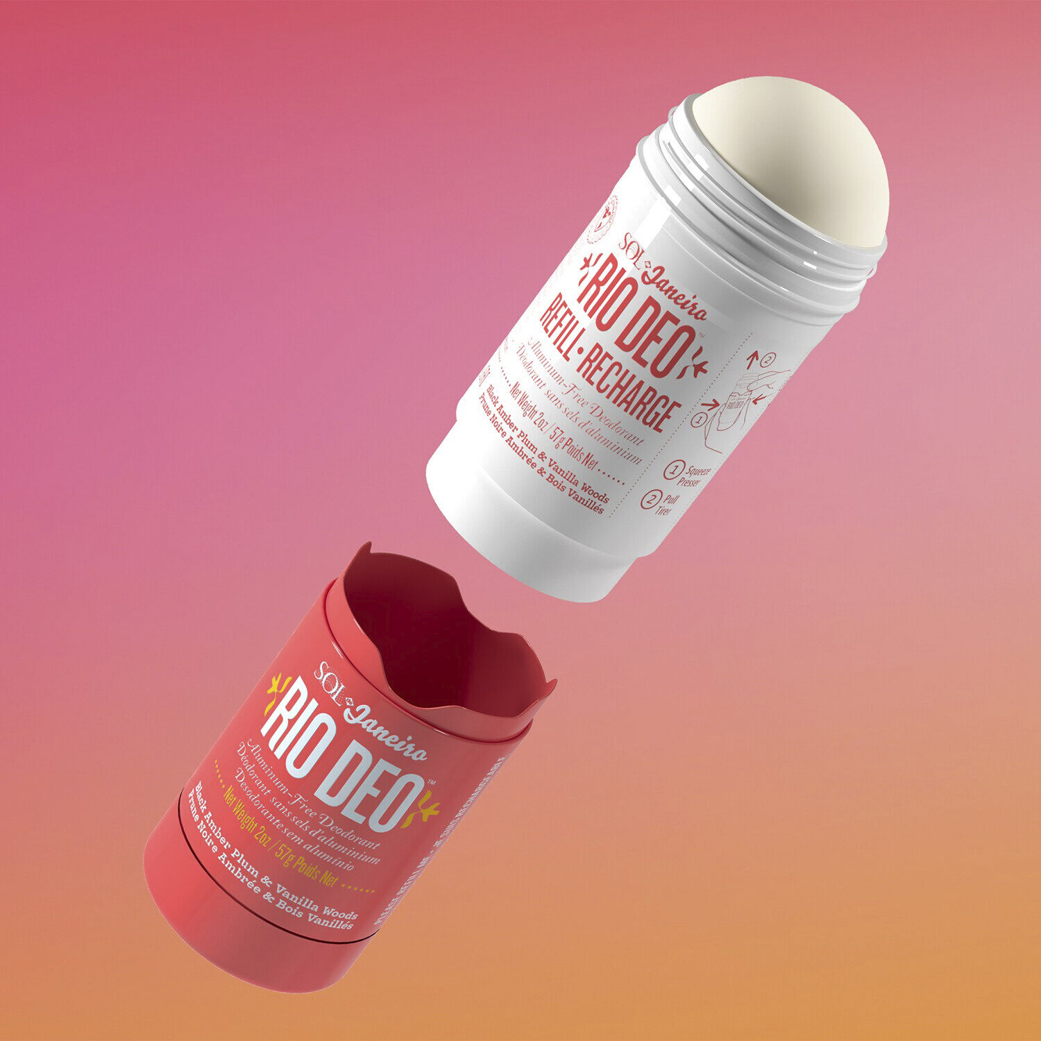 Rio Deo 40 - Refillable Deodorant Black Amber & Vanilla