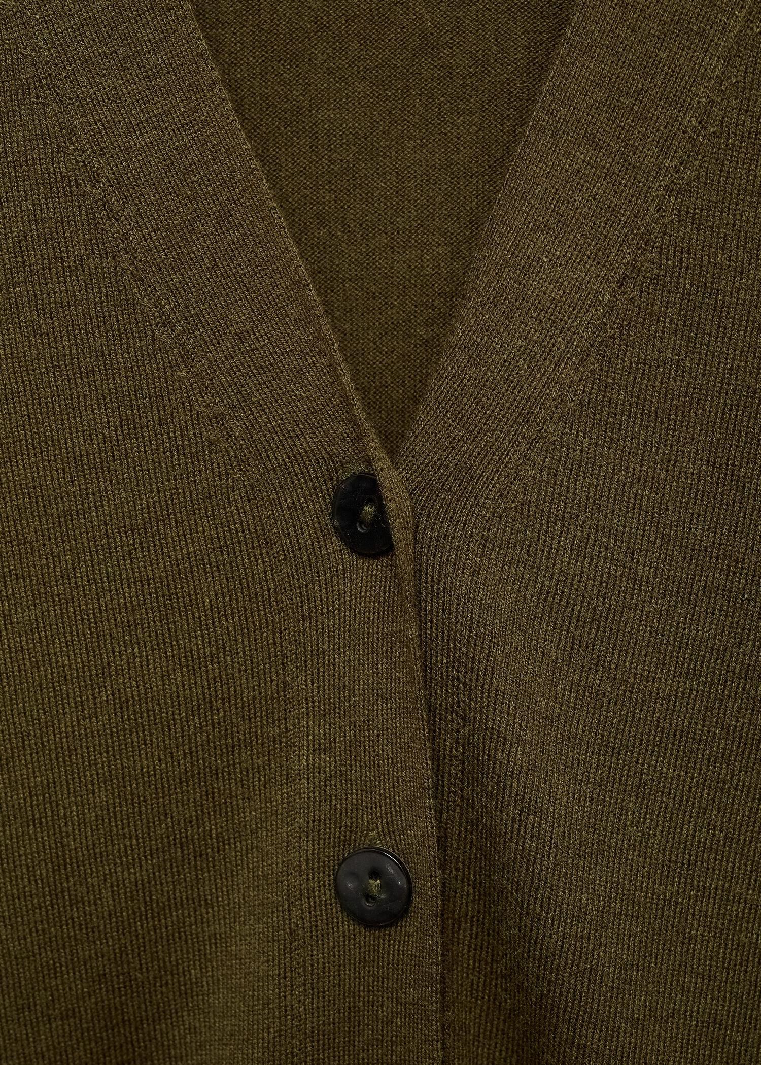 V-neck knitted cardigan