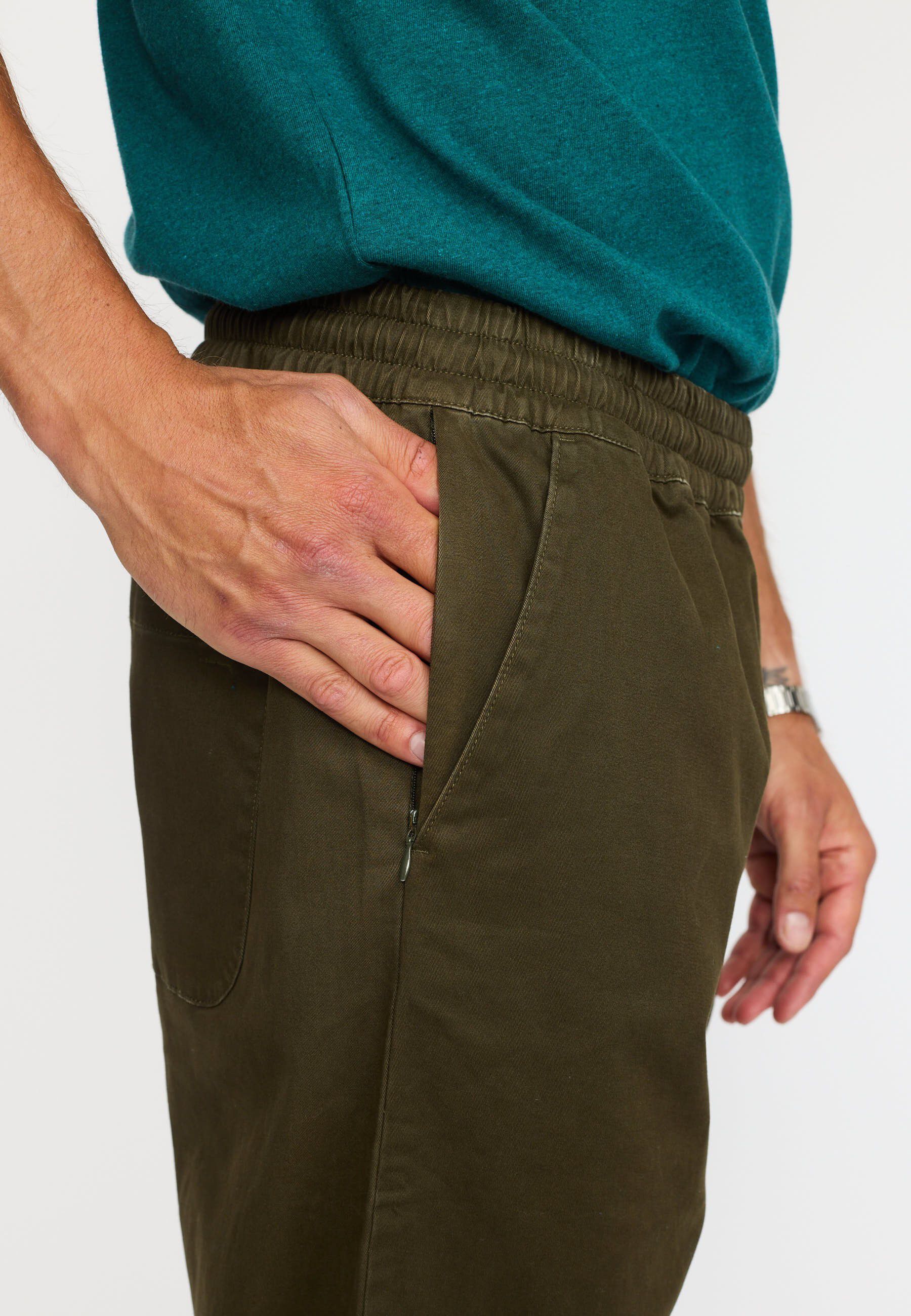 Casual trousers with elastic waist