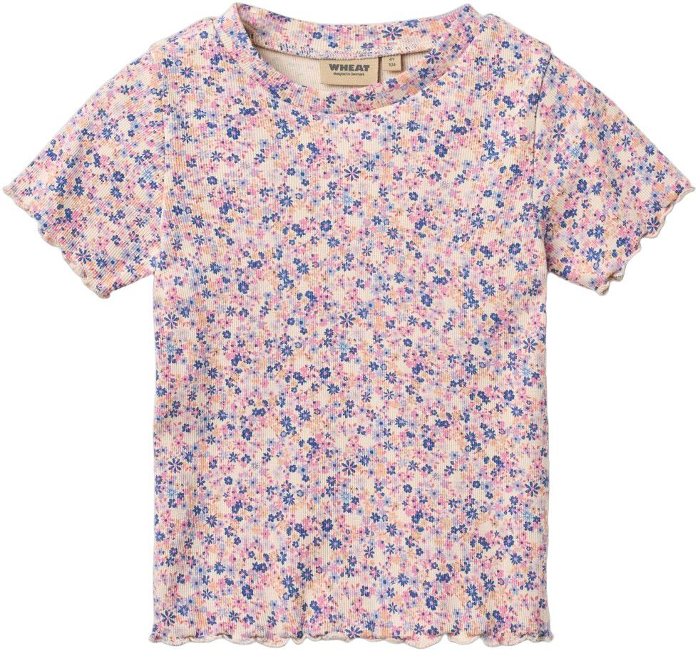 Kort&aelig;rmet Rib T-shirt Alicia