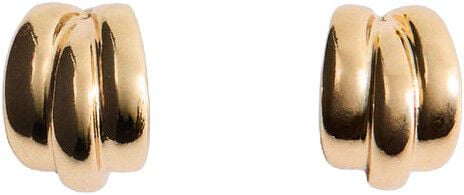 Embossed semi-hoop earrings