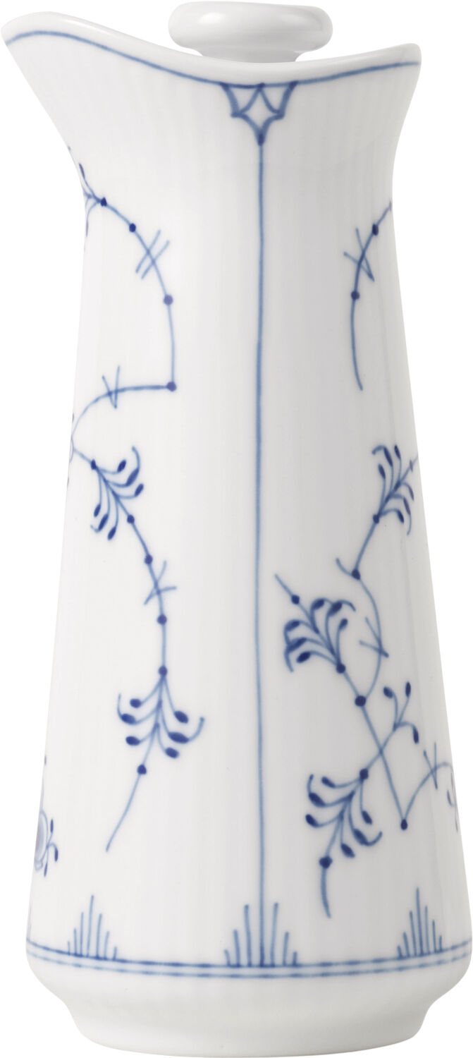 Musselmalet Riflet Olie- og Eddikeflaske, 13,5 cm