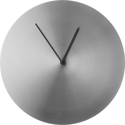 Norm Wall Clock, Brushed Stainless Steel