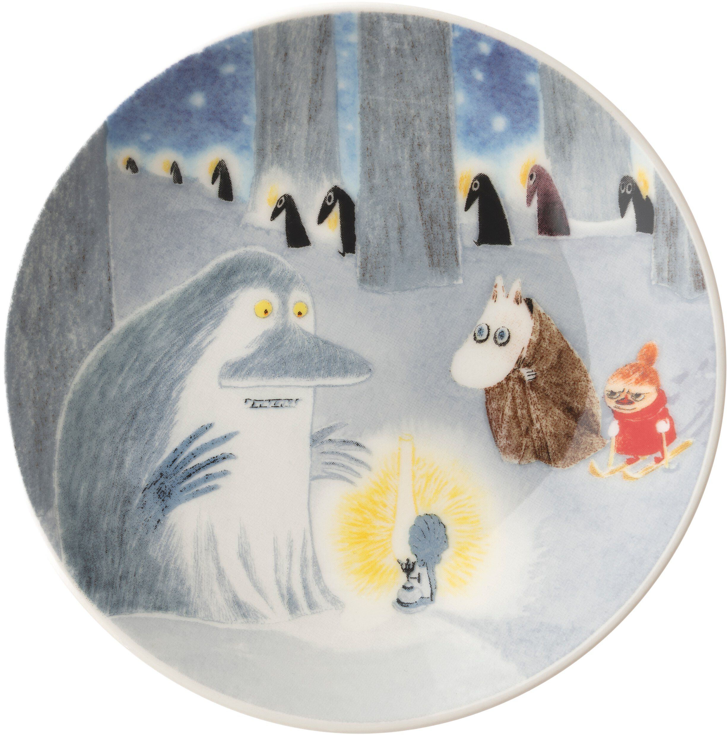 Moomin minitallerken 10,5cm Vinternats gl&oslash;d 2 stk