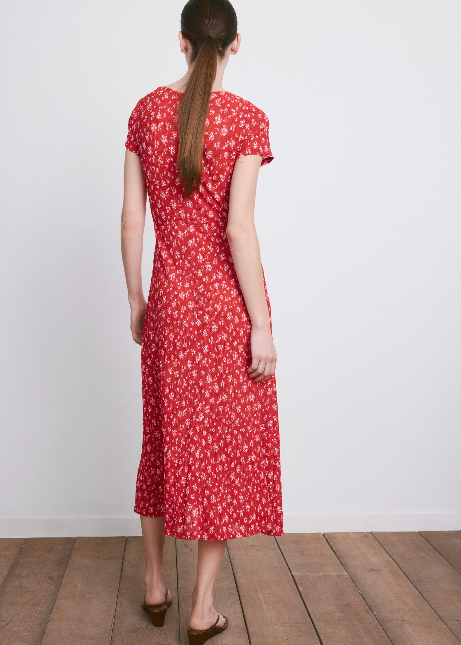 Printed midi-dress