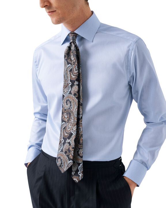 Slim Fit Light Blue Signature Twill Shirt