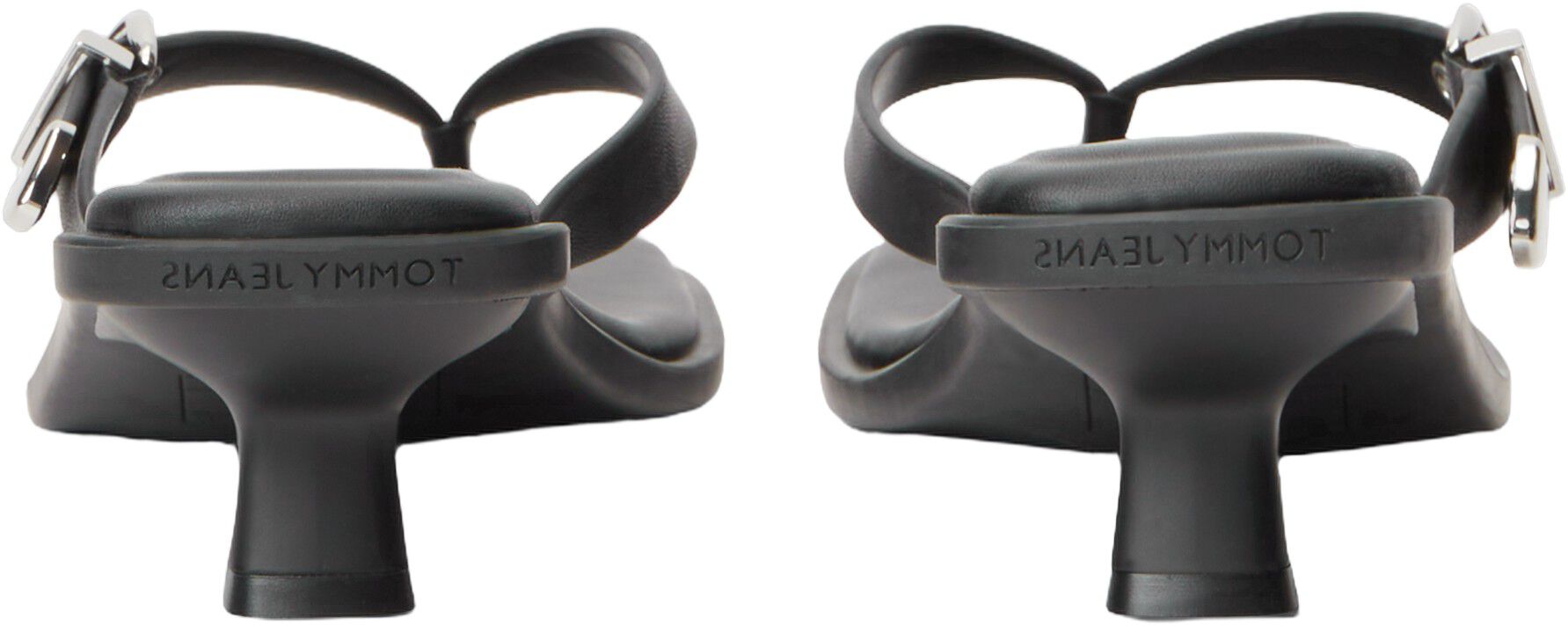 TJW KITTEN HEEL LEATHER SANDALS