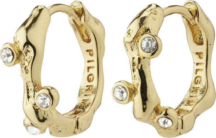 HERMIONE recycled crystal hoop earrings gold-plated