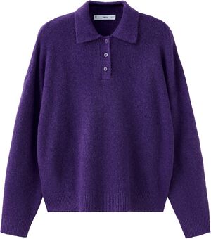 Knitted polo-neck sweater