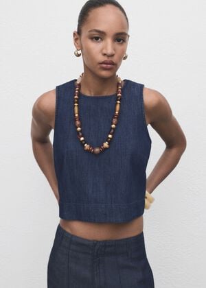 Denim crop top