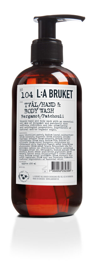 Hand- Body wash Bergamot/ Patchouli 240 ml