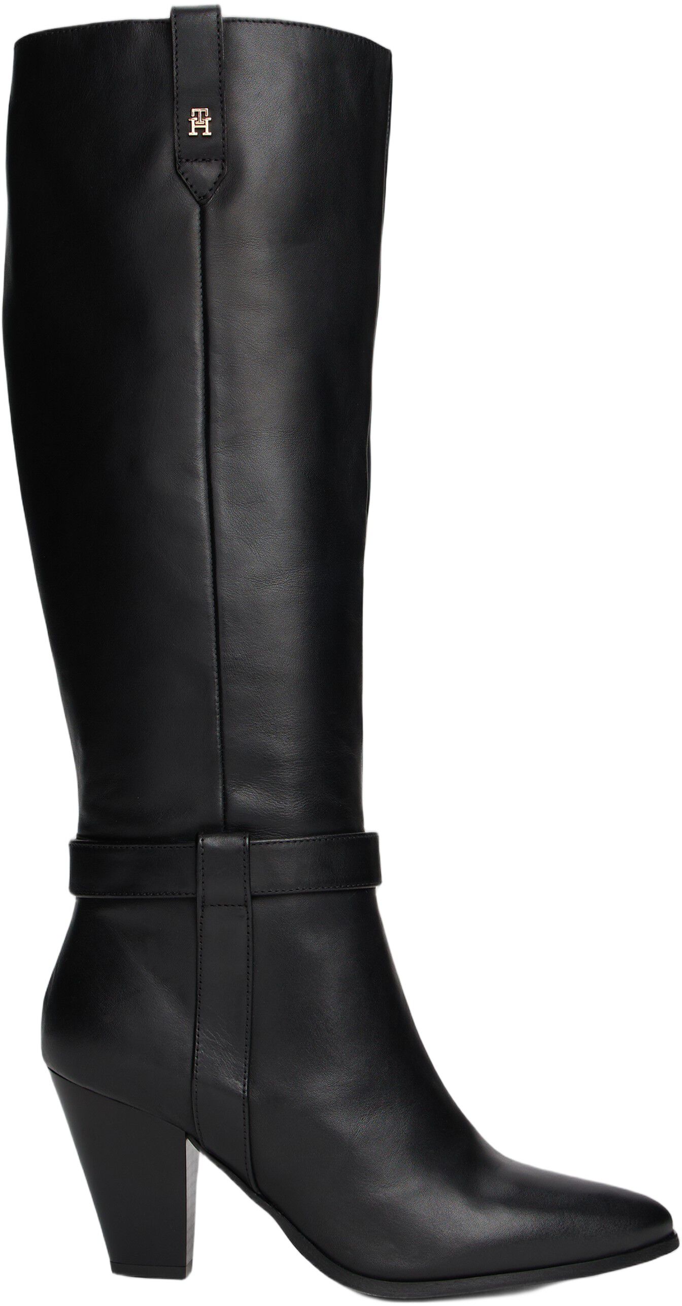 TH T-STRAP LTHR POINTY LONG BOOT