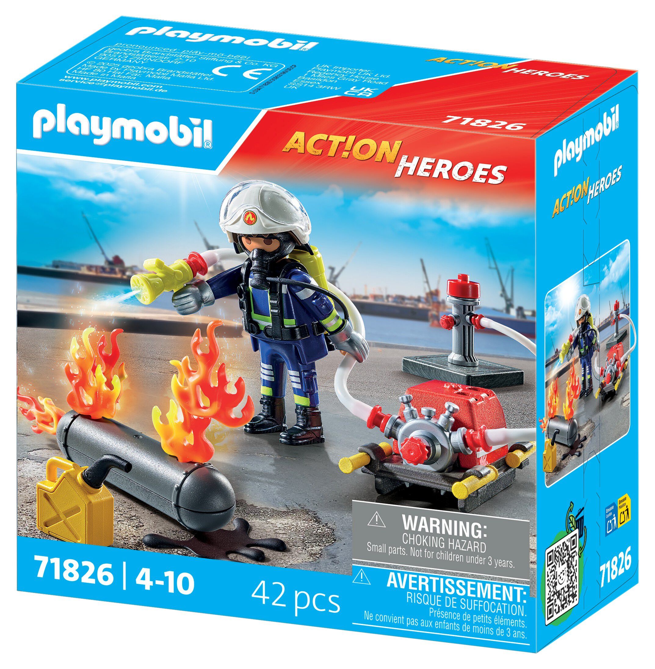 Firefighter with Water Pu