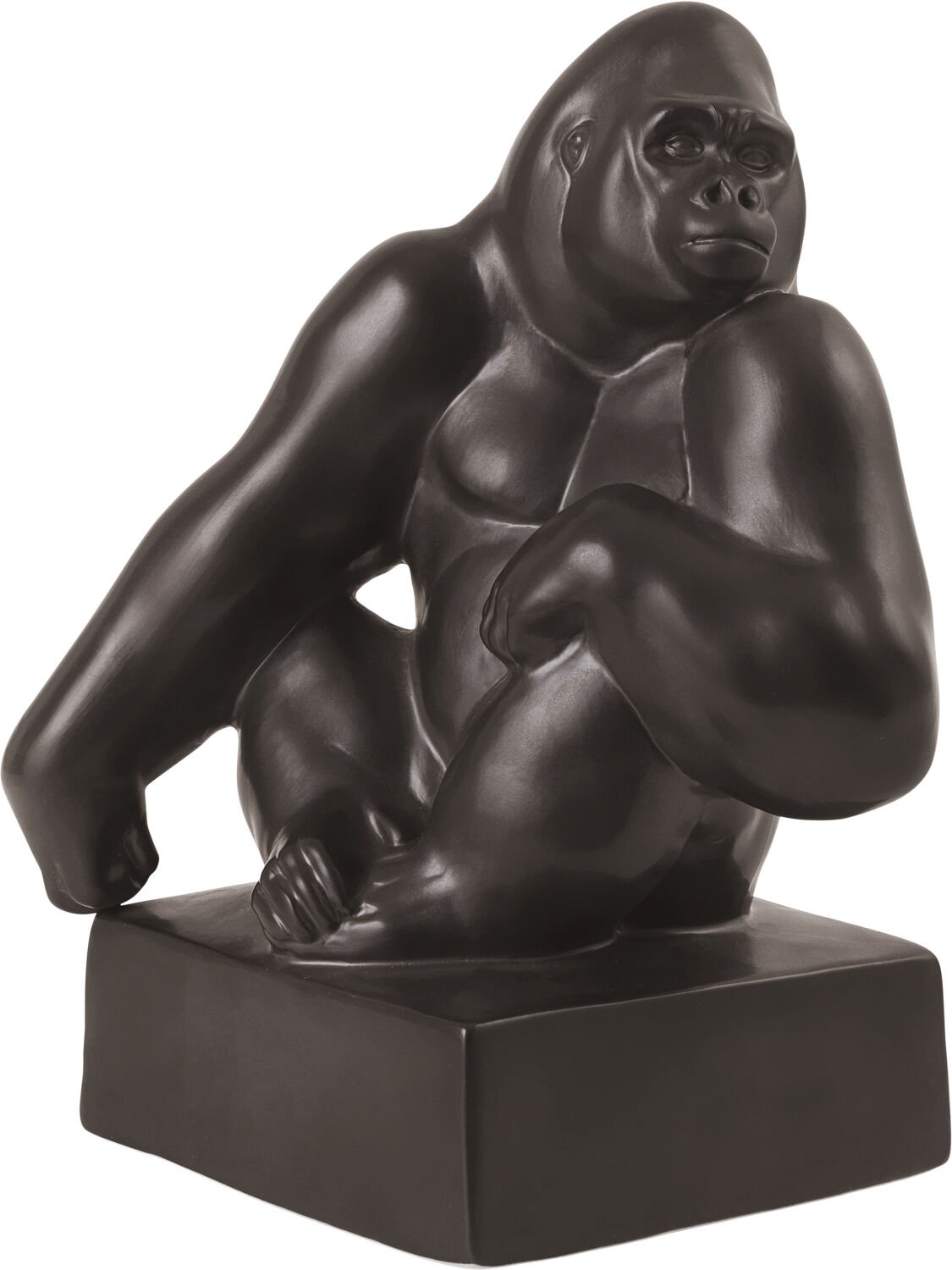 Gorilla figur, graphite, 20,5 cm.