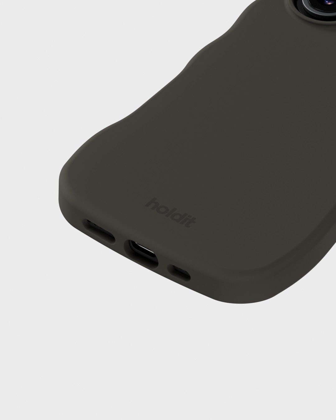 Wavy Case Silicone MagSafe Cpt. IPH 16 Charcoal