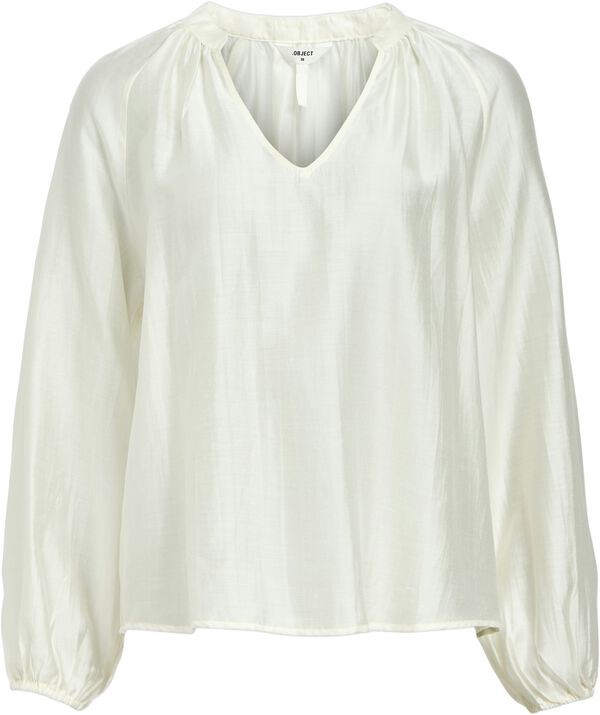OBJHEIDI L/S LO V-NECK TOP NOOS