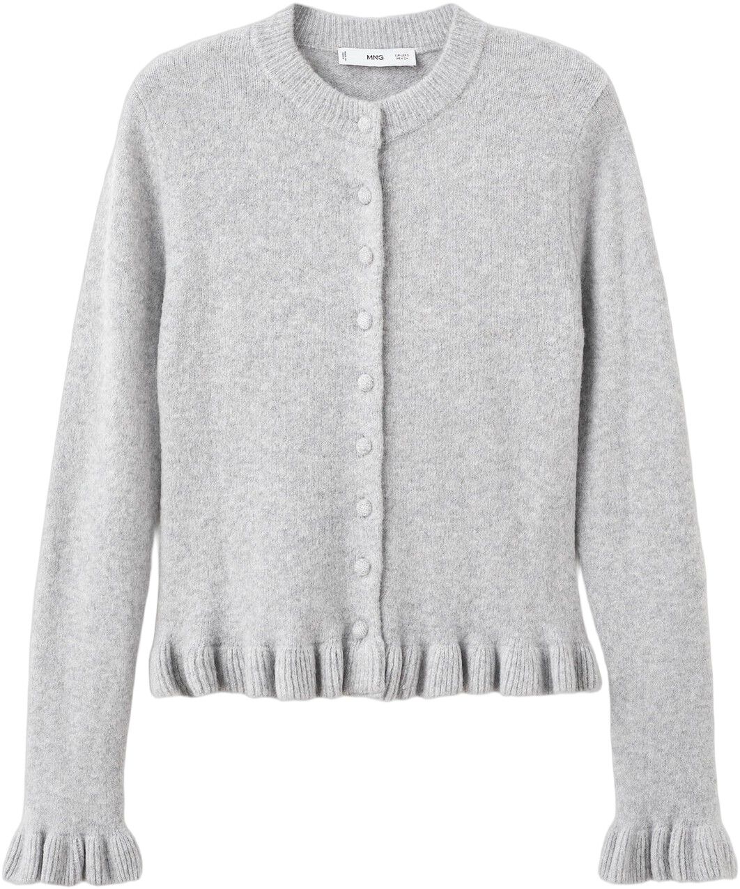 Ruffle knit cardigan