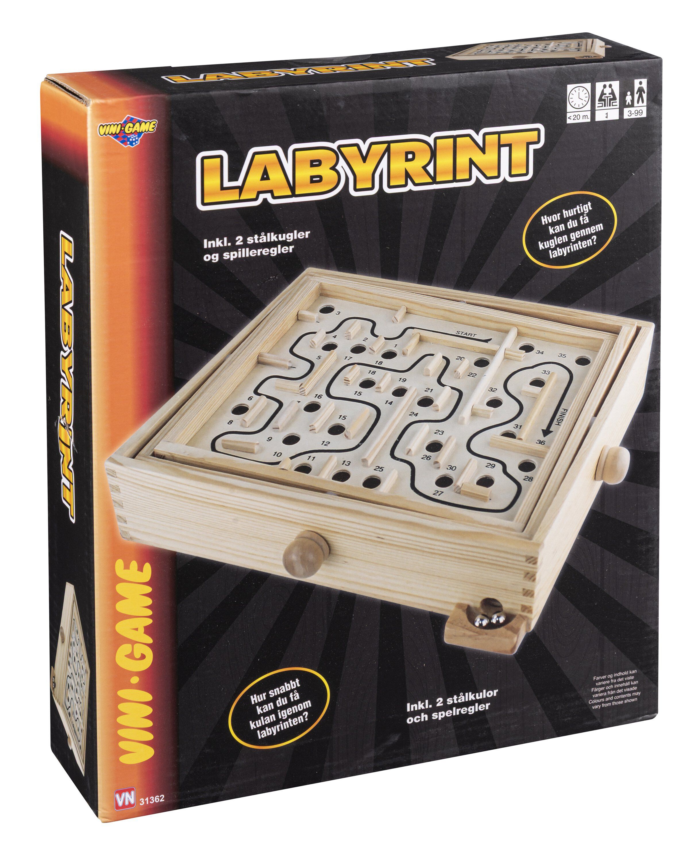 VINI LABYRINTSPIL 30x26cm