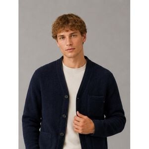 Pelle boucl&eacute; cardigan