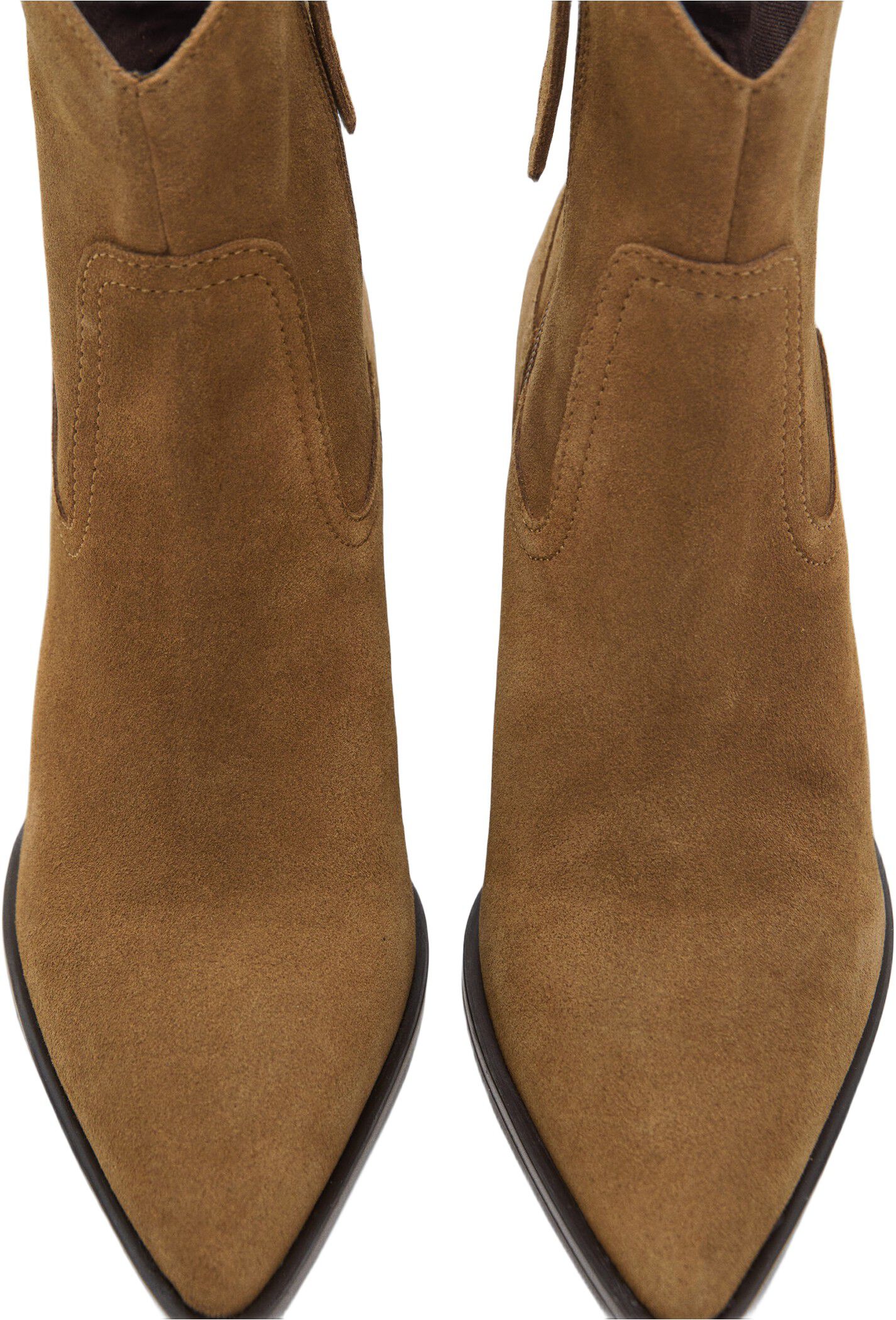 Suede block-heel boots