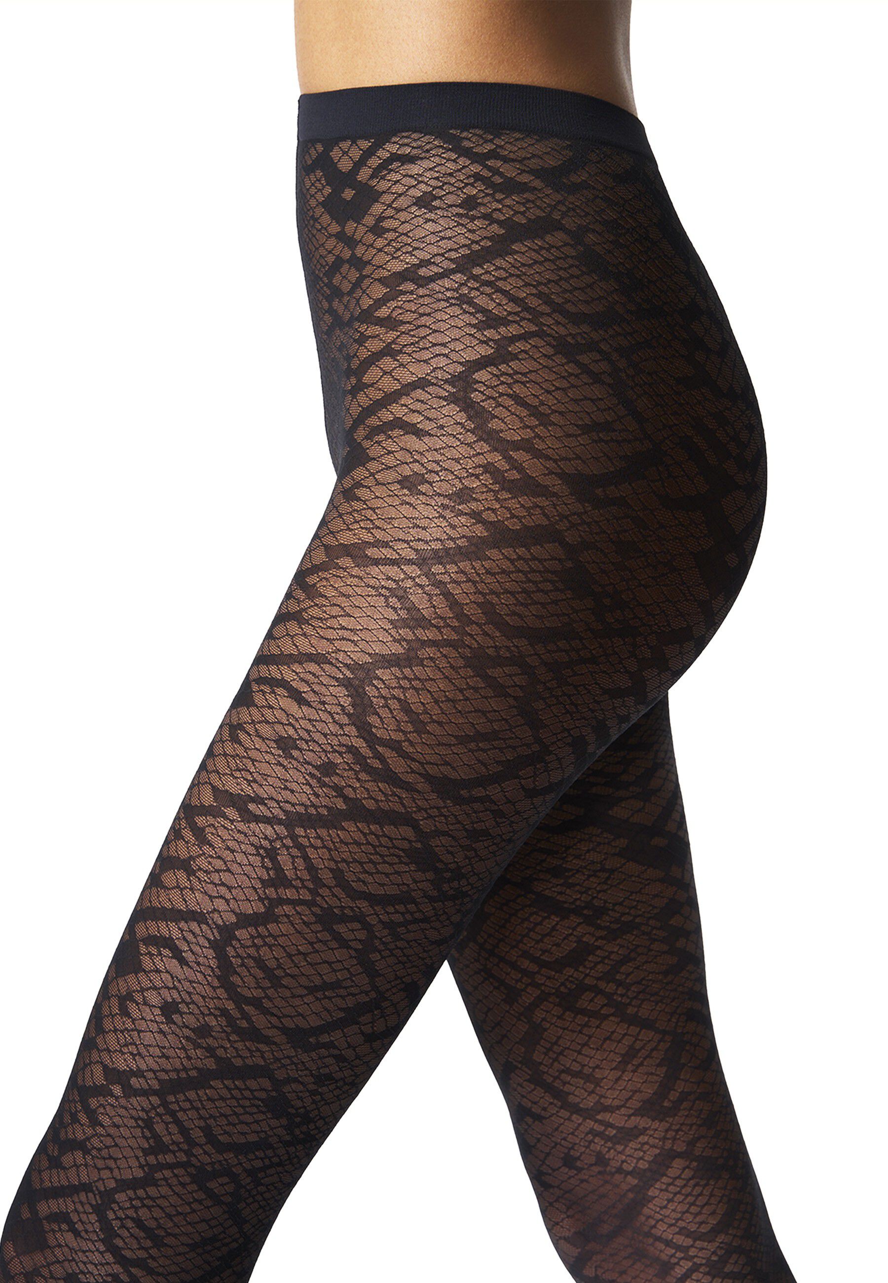 Snake Jacquard Tights