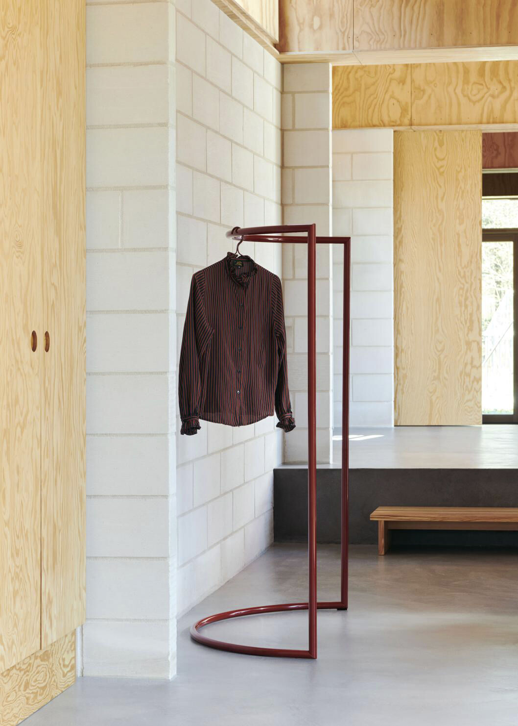 Colour Rack-C-Shape-Maroon red