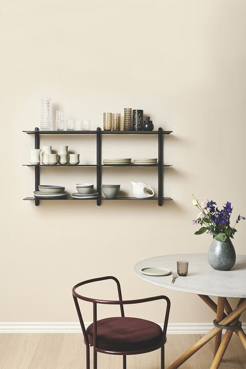 Nivo hylde stor D sort ask/ sort