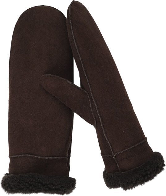 BELUKTA - MITTENS - SHEEP SUEDE WITH CURLY SHEARLING AROUND