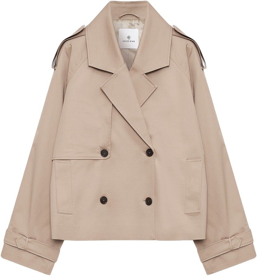 RICKIE CROPPED TRENCH - BEIGE