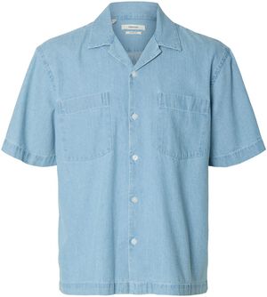 SLHRLXCARLO DENIM SS SHIRT RESORT
